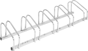 Metalen fietsenrek voor vloer en wand | Zilver | 130.5x32x27 cm
