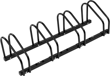 Fietsenrek voor vloer en wand van metaal | Zwart | 100.5x32x27 cm