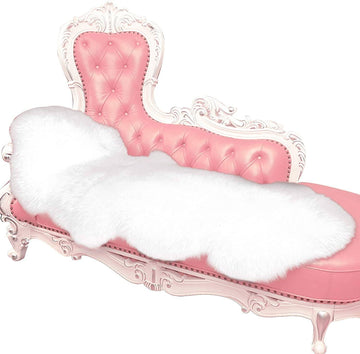 Lamsvachtimitatie vloerkleed | Wit | 60x170-180x8 cm