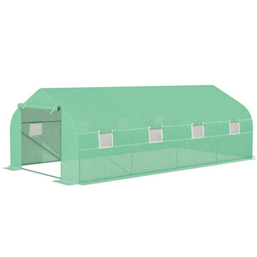 Inloop foliekas 6 x 3 m - Polytunnel | Kleur: Groen | Afmetingen: 300x600x200 cm