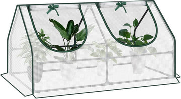 Foliekas met oprolbare ramen en metalen frame | Wit | 120x60x60 cm