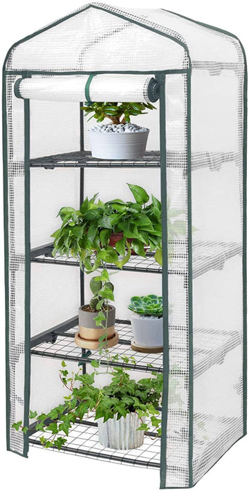 Foliekas met oprolbare deur | Wit | 69x49x158 cm