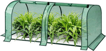 Halftransparante PE-foliekas | Groen | 130x60x50 cm