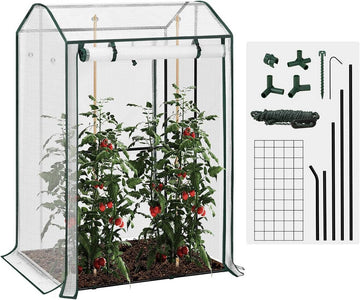 Foliekas voor groenten met ventilatie-ogen | Wit | 100x83x150 cm