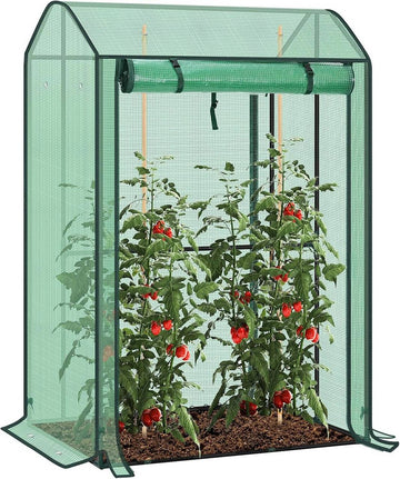 Foliekas met stalen frame en 4 legplanken | Groen | 100x83x150 cm