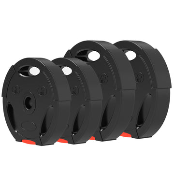 4-delige gewichtsschijvenset - 2 x 7,5 kg en 2 x 5 kg | Kleur: Zwart