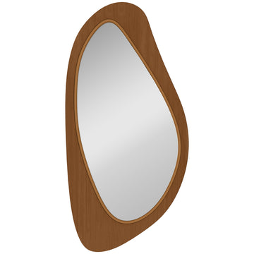 Wandspiegel met houten frame | Kleur: Natuurlijk hout | Afmetingen: 45x3x91,5 cm