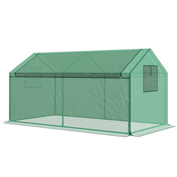 Polytunnel-kweekkas voor tuinplanten | Kleur: Groen | Afmetingen: 92x180x92 cm