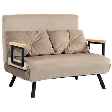 Slaapstoel en slaapbank - Verstelbare fauteuil | Kleur: Lichtbruin | Afmetingen: 102x73x81 cm