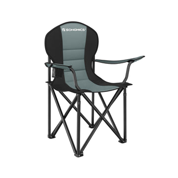Campingstoel met gepolsterde zitting | Groen-zwart | 90x55x102 cm