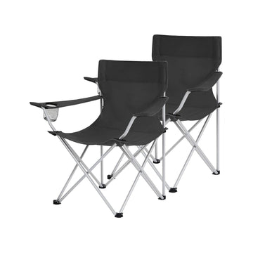 2 opvouwbare campingstoelen - visstoelen - licht & draagbaar - 84 x 52 x 81 cm