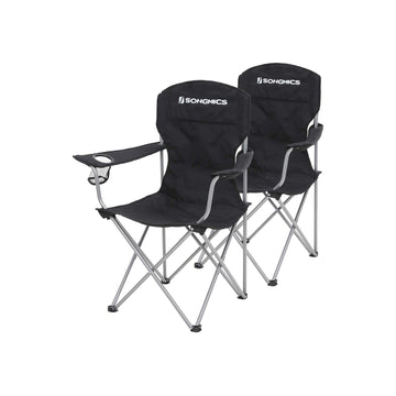 Set van 2 campingstoelen – inklapbaar, lichtgewicht, fleshouder, Oxford, 76 x 51,5 x 95,5 cm