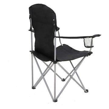 Campingstoelen set van 2 - Opvouwbaar, lichtgewicht - Zwart - 76 x 51,5 x 95,5 cm