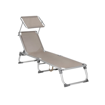 Ligstoel bruin – eenvoudig uitklapbaar – 55 x 193 x 31 cm