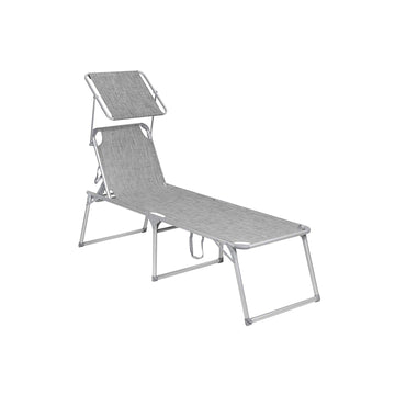 Ligbed voor buiten - verstelbare terrasstoel - 65 x 200 x 48 cm