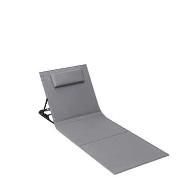 2-delige set strandstoelen - opvouwbaar - staal en oxfordstof - 158 x 55 cm