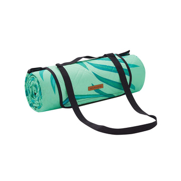 Waterdicht picknickkleed - draagbaar, lichtgewicht - 200 x 200 cm - groen varenmotief