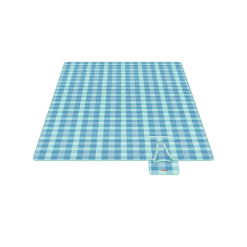 Picknickkleed voor buiten - waterdicht - fluweel - 300 x 200 cm - groen-blauw - licht - 4 haringen