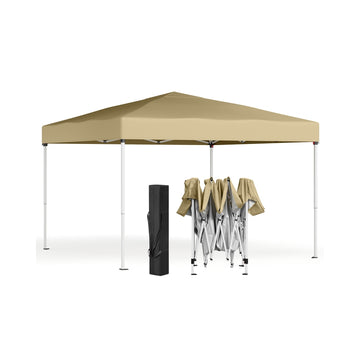 Vouwpaviljoen 3 x 3 m voor tuin en feesten met zonbescherming | Beige | 300x300x260 cm
