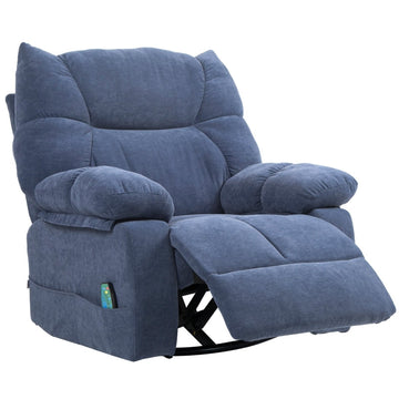 Massagefauteuil met Verwarming en 8 Massagepunten | Kleur: Blauw | Afmetingen: 98x90x98 cm