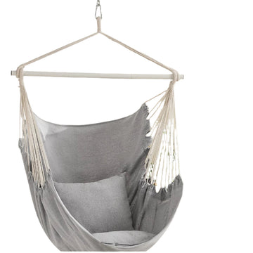 Hangstoel met 2 kussens - schommelstoel - 150 x 128 cm - hoogte 140 cm