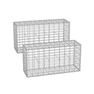 Gabionkorfset - Steenkorf - Tuinmuur - Verzinkt staal - 100 x 50 x 30 cm - 15 kg