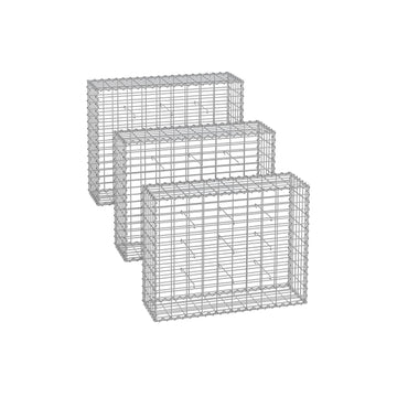 Extra sterke gabionenset - gegalvaniseerd staal - eenvoudig te monteren - 100 x 80 x 30 cm