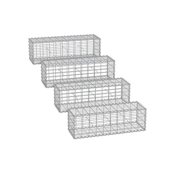 Schanskorfset - gabionwand - verzinkt staal - 100 x 30 x 30 cm - 23,2 kg