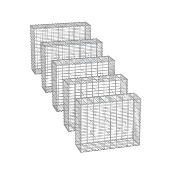 Gabionkorfset van verzinkt staal - 100 x 80 x 30 cm - zwaar uitgevoerd