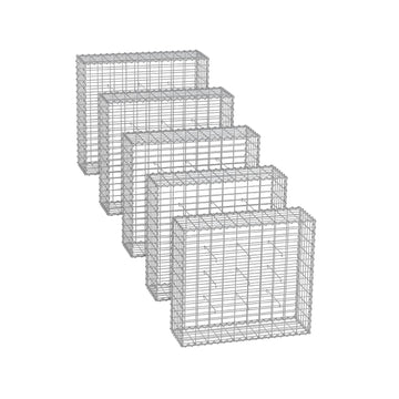 Gabionset - metaalgaas - spiraalstokken - afstandshaken - verzinkt staal - 100 x 90 x 30 cm