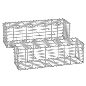 Gabionenwand - metalen keermuur - tuinafzetting - verzinkt staal - 100 x 30 x 30 cm