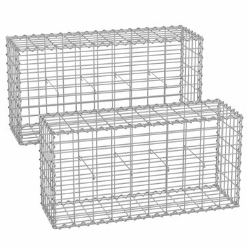 Gegalvaniseerde stalen schanskorf - tuinmuur - roestbestendig - 100 x 50 x 30 cm