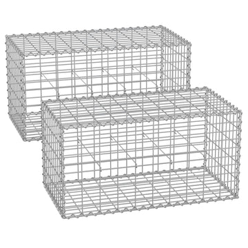 Gabionkorf - stenen muurkooi - keermuurkooi - gegalvaniseerd staal - 100 x 50 x 50 cm