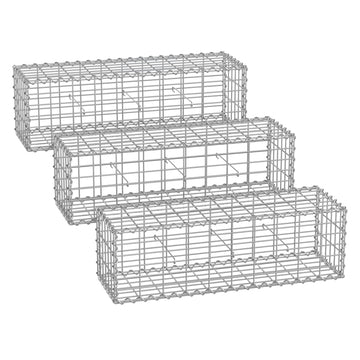 Gabionwandset - stenenkorf - gegalvaniseerde stalen mand - stevig - 100 x 30 x 30 cm