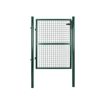 Tuinpoort van gegalvaniseerd staal met slot, groen – 106 x 6 x 171 cm