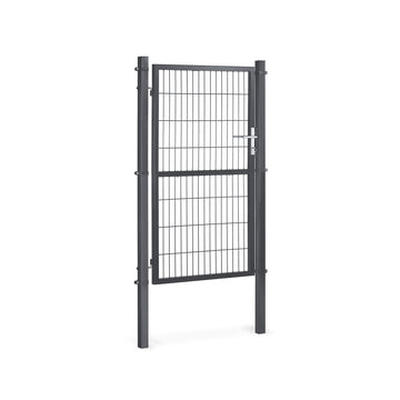Afsluitbare tuinpoort van verzinkt staal 106x160 cm | Grijs | 106x6x210 cm