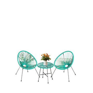 3-delige balkonmeubelset - tuinstoelen met tafel - ergonomisch comfort