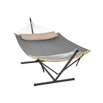 Hangmat met standaard - schommelbed - hangstoel - stalen frame - polyester - 400 x 100 x 90 cm