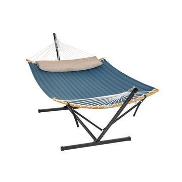 Hangmat met metalen frame | Blauw | 400x100x90 cm