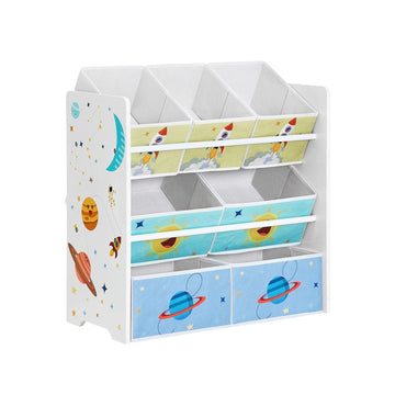 Kinderkamerrek voor speelgoed - 7 opbergbakken - ruimtebesparend - 29,5 x 62,5 x 60 cm
