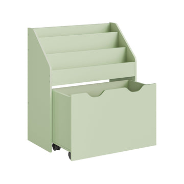 3-laags verrijdbaar boekenrek - mobiel opbergrek - 90x40x80 cm