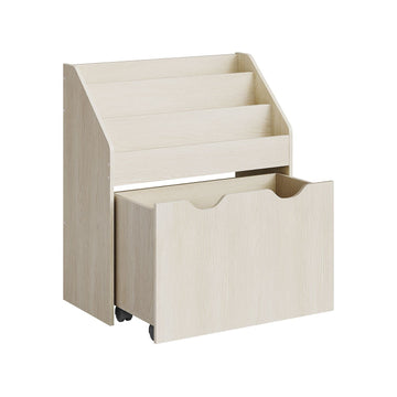 Kinderboekenkast met speelgoedopslag - MDF - beige - 29,5 x 62,5 x 70 cm - 25 kg