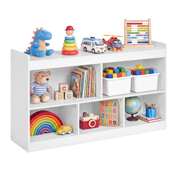 Kinderrek voor speelgoed en boeken Montessori | Wolkenwit | 112,2x30x65 cm