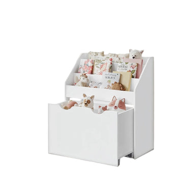 Witte boekenkast met 3 planken - opbergrek - ruimtebesparend - 29,5 x 62,5 x 70 cm