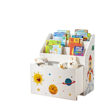 3-laags boekenkast met kantelbeveiliging - MDF en spaanplaat - 62,5 x 29,5 x 70 cm