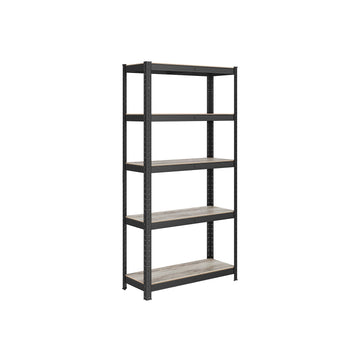 Opbergrek van staal en MDF, verstelbare planken, roestbestendig, 150 x 75 x 30 cm
