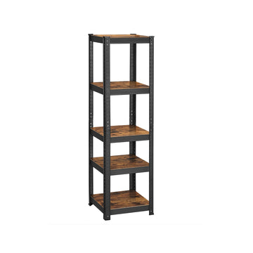 Vintage bruin-zwart opbergrek - staal/MDF - zwaar - 150 x 37 x 37 cm