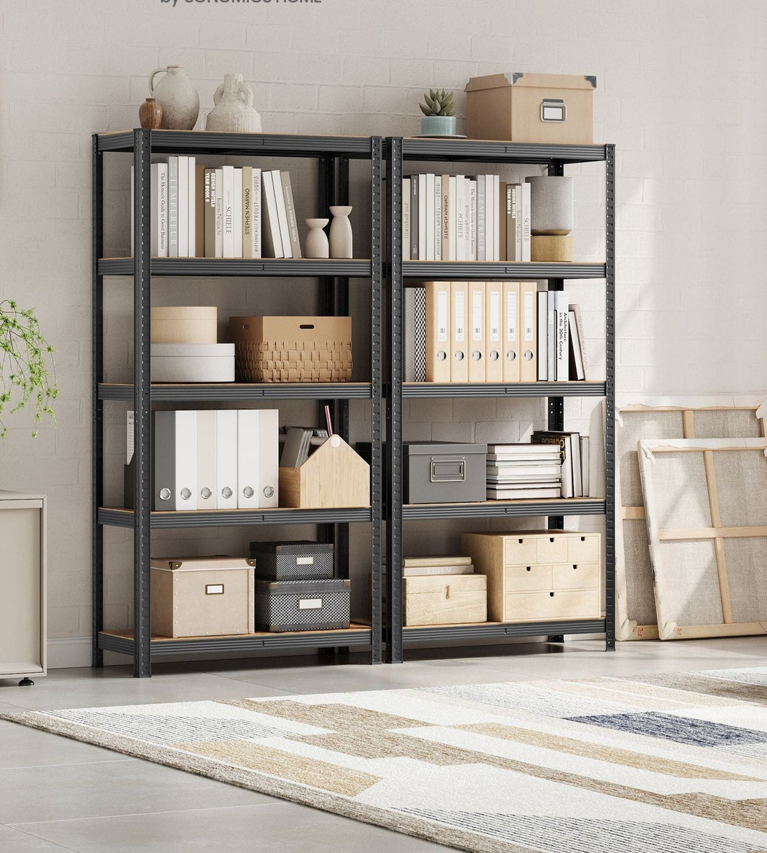2-laags stellingkast - zwaar belastbaar - 50x100x180 cm - grijs