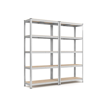 2-delige opslagrekset voor garage - stalen rekken - 180 x 90 x 40 cm