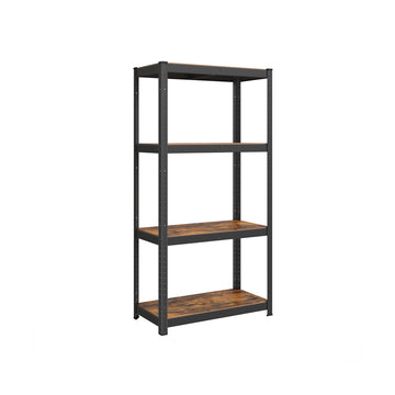 Verstelbaar staand rek vintage opslagrek staal en MDF 40x80x160 cm